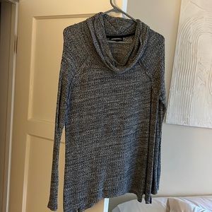 Waffle knot cowl neck sweater